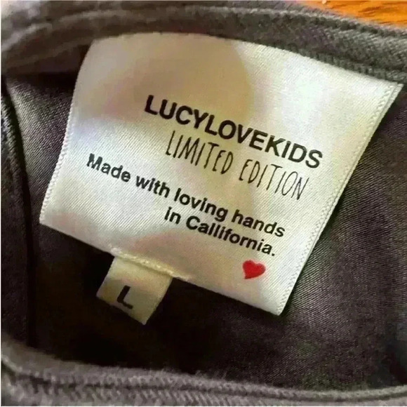 Lucy Love Kids "Backstage Tie Tee" Girl's Gray Top Size Large New With Tag! - Picture 6 of 6